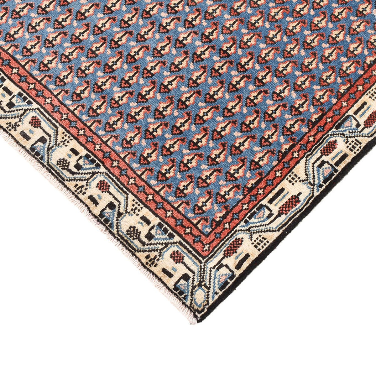 Alfombra persa - Mir - 145 x 94 cm - azul marino