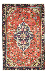 Alfombra persa - Tabriz - 139 x 90 cm - rojo claro