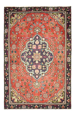 Alfombra persa - Tabriz - 141 x 90 cm - rojo claro
