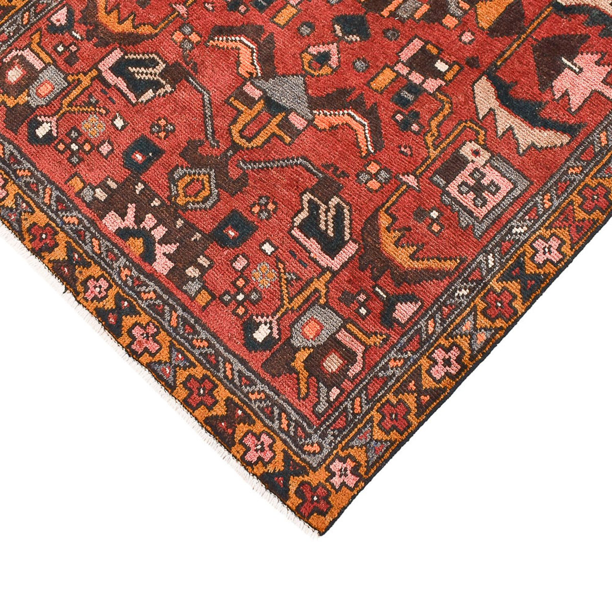 Alfombra de pasillo Alfombra persa - Nómada - 322 x 92 cm - terracota