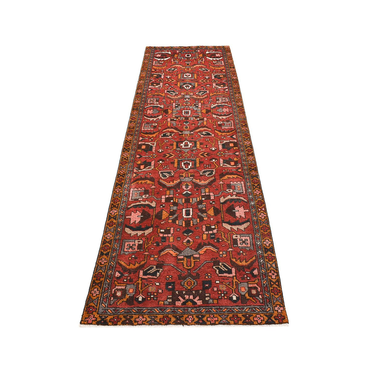 Alfombra de pasillo Alfombra persa - Nómada - 322 x 92 cm - terracota