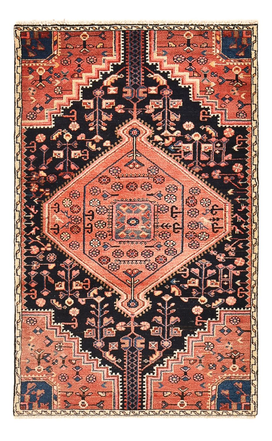 Alfombra persa - Nómada - 153 x 93 cm - rojo claro