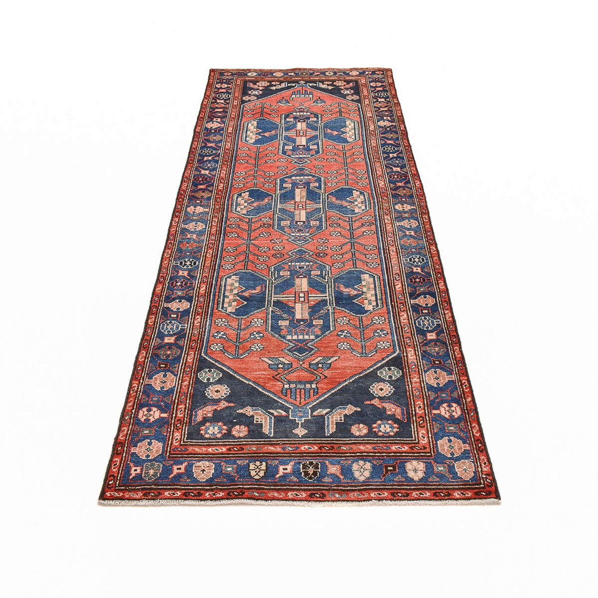 Alfombra de pasillo Alfombra persa - Nómada - 292 x 102 cm - rojo claro