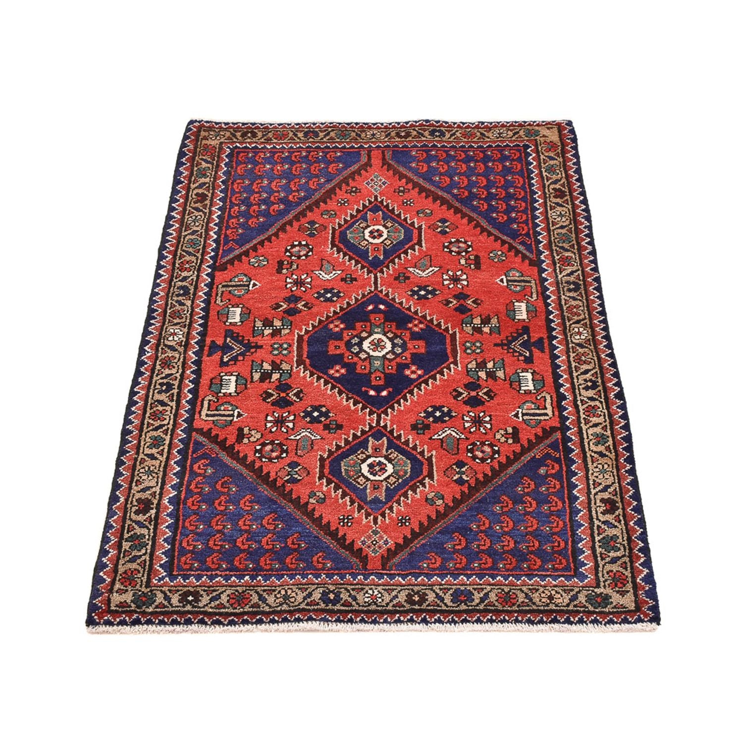 Alfombra persa - Nómada - 148 x 97 cm - multicolor