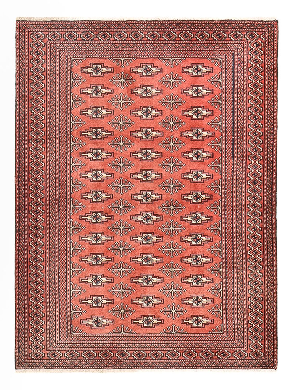Alfombra Turkaman - 132 x 99 cm - rojo