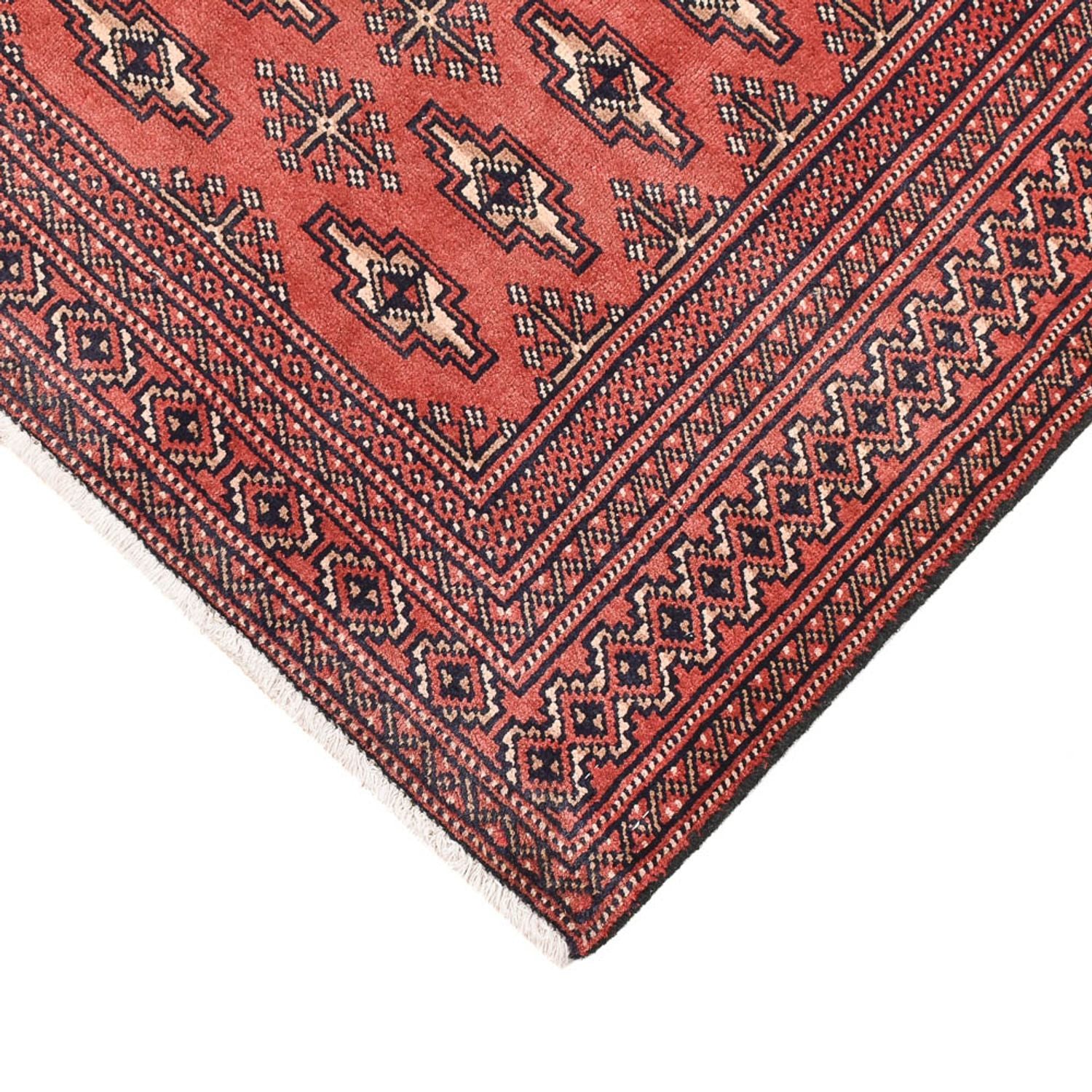 Alfombra Turkaman - 132 x 99 cm - rojo
