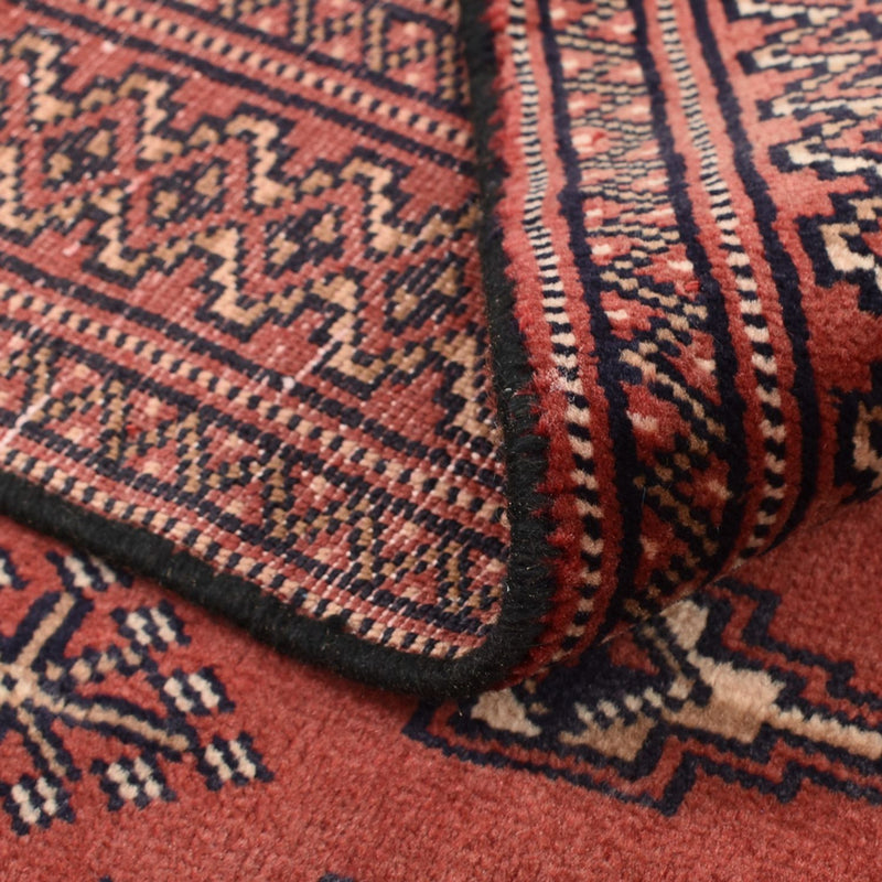 Alfombra Turkaman - 132 x 99 cm - rojo