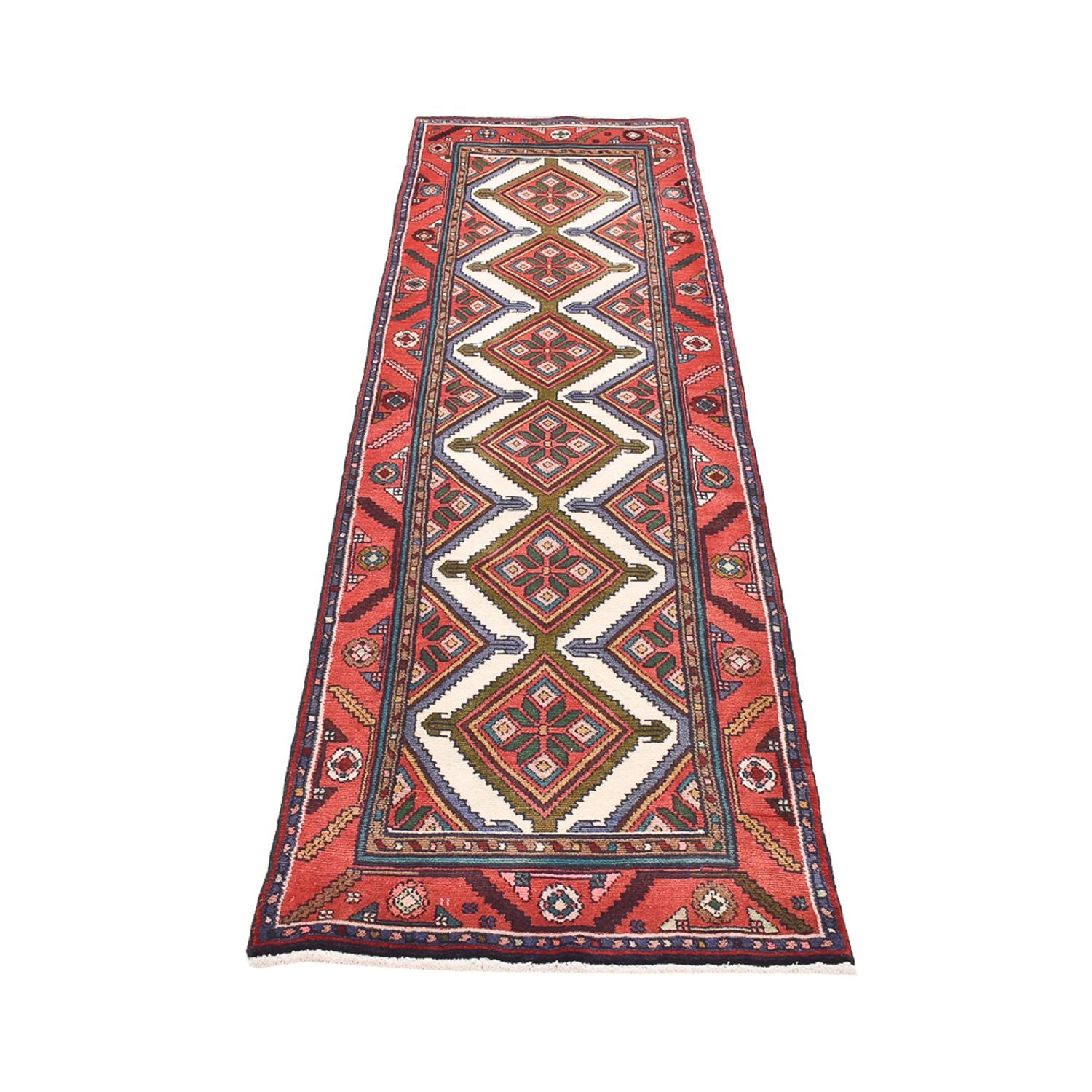 Alfombra de pasillo Alfombra persa - Nómada - 288 x 75 cm - rojo oscuro