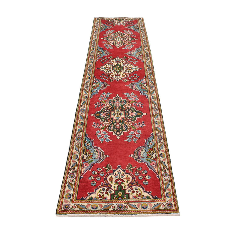 Alfombra de pasillo Alfombra persa - Tabriz - 343 x 80 cm - rojo