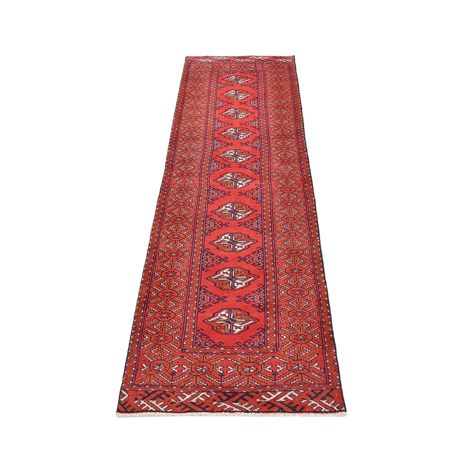 Alfombra de pasillo Alfombra Turkaman - 277 x 75 cm - rojo
