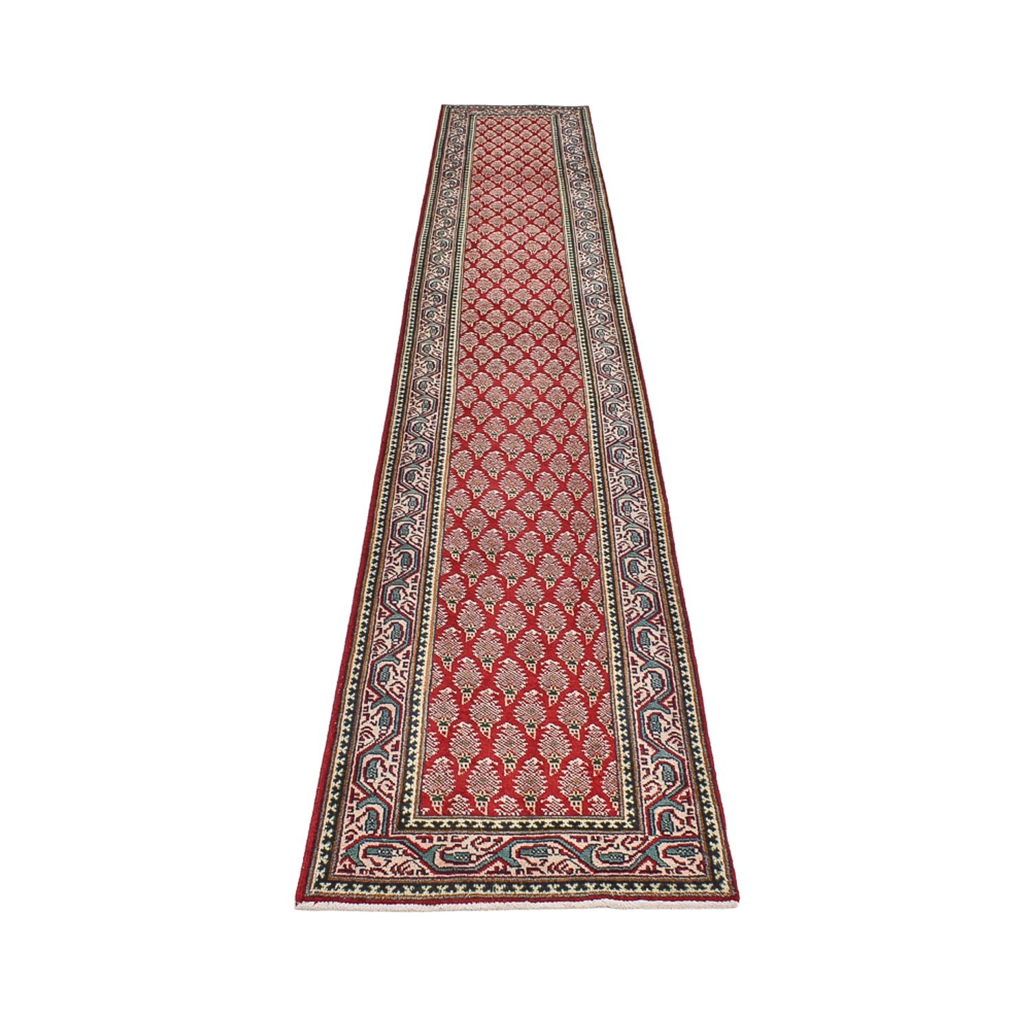 Alfombra de pasillo Alfombra persa - Tabriz - 483 x 76 cm - óxido