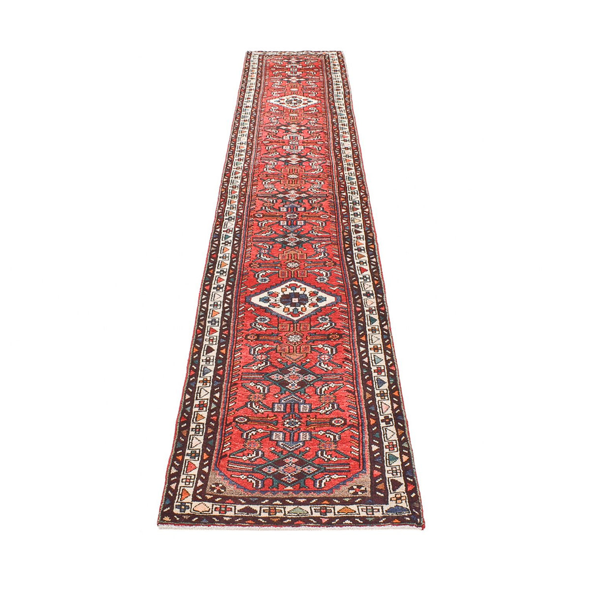 Alfombra de pasillo Alfombra persa - Nómada - 386 x 71 cm - rojo