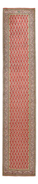 Alfombra de pasillo Alfombra persa - Tabriz - 381 x 73 cm - óxido