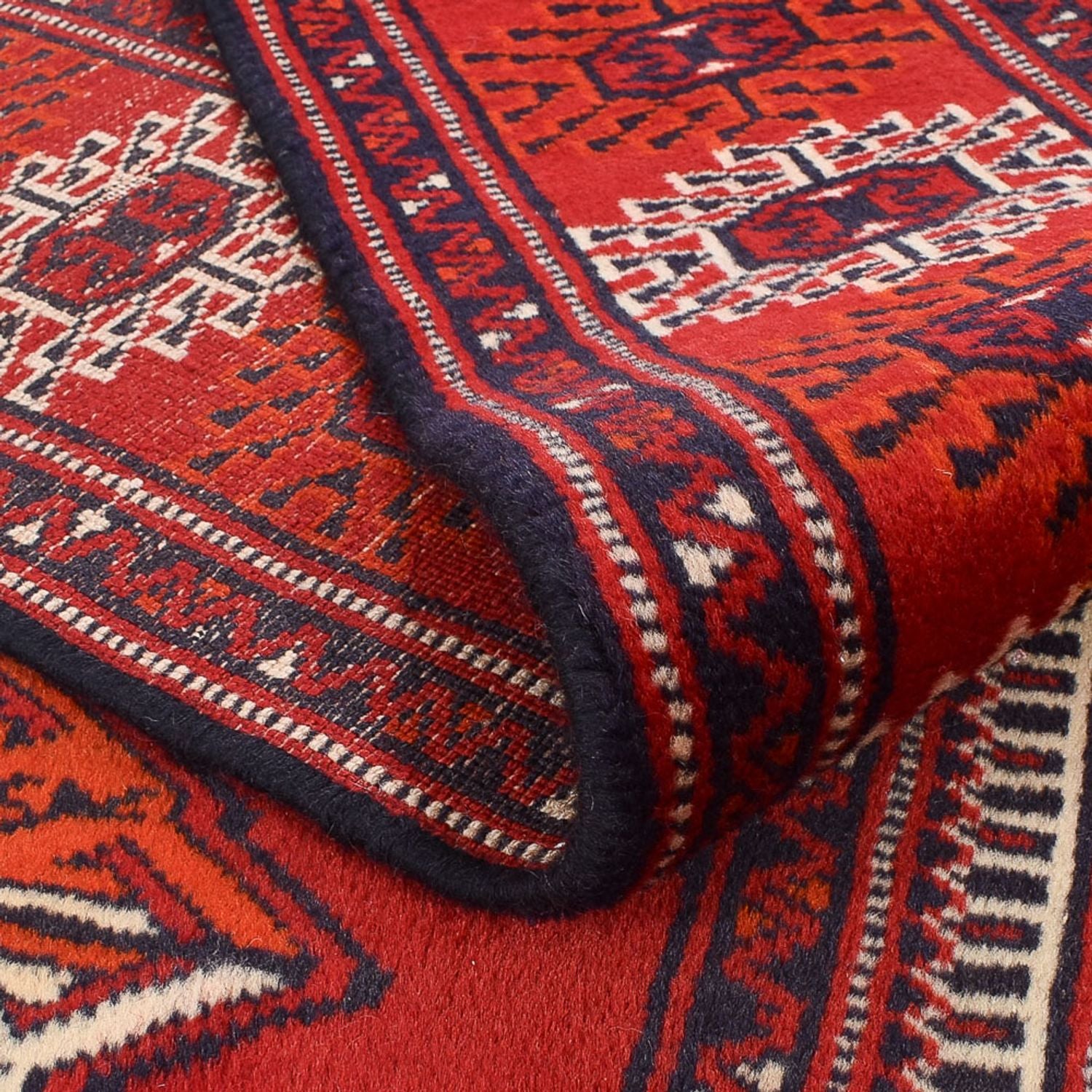 Alfombra de pasillo Alfombra Turkaman - 353 x 89 cm - rojo