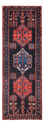 Alfombra de pasillo Alfombra persa - Nómada - 285 x 102 cm - azul oscuro