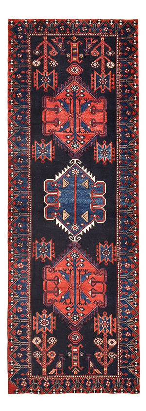 Alfombra de pasillo Alfombra persa - Nómada - 285 x 102 cm - azul oscuro