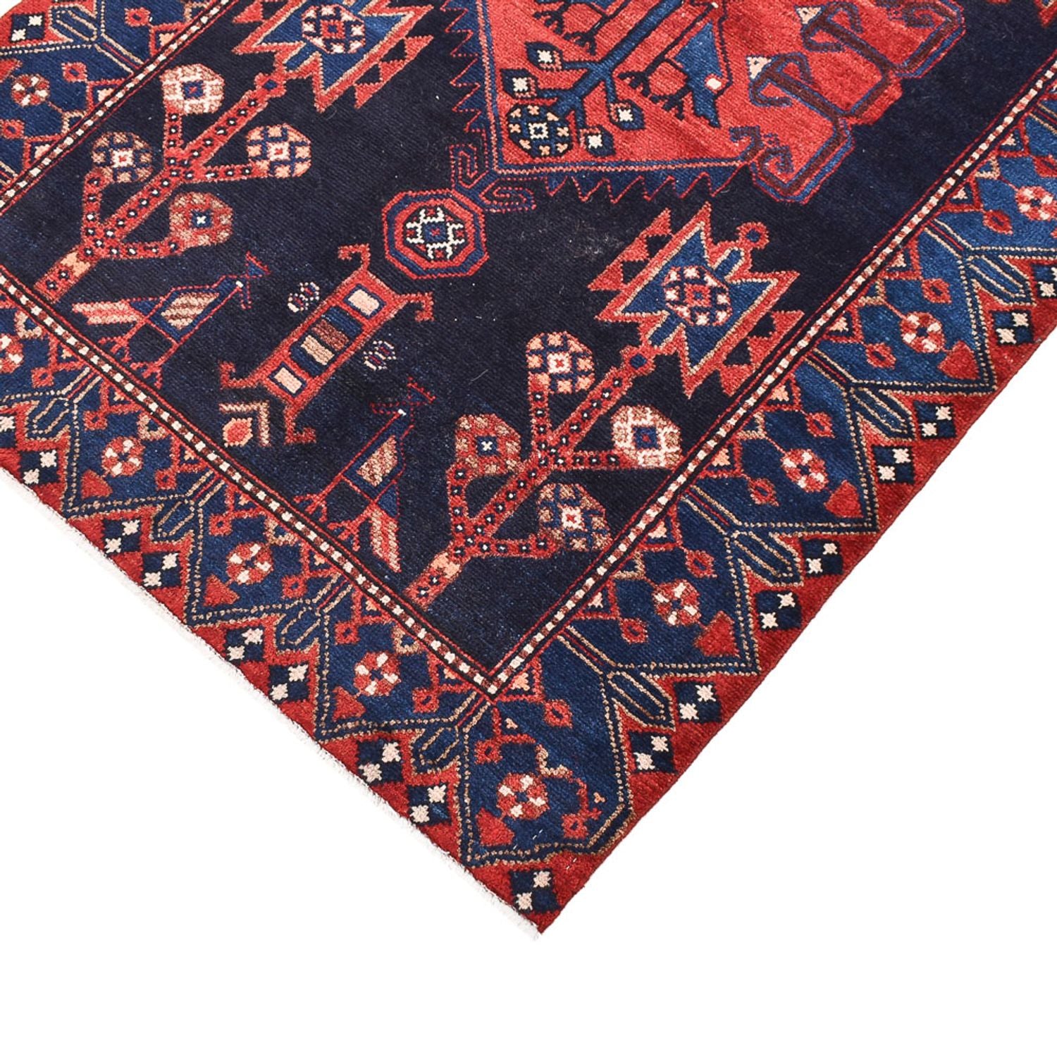 Alfombra de pasillo Alfombra persa - Nómada - 285 x 102 cm - azul oscuro