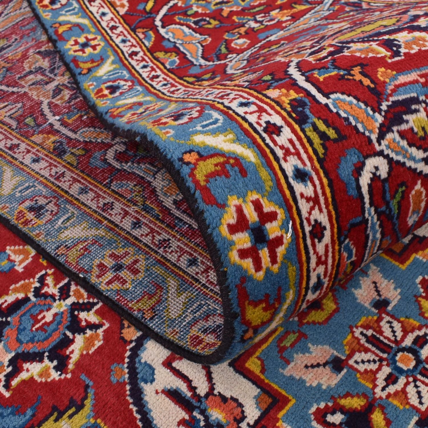 Alfombra persa - Keshan - 345 x 232 cm - rojo oscuro