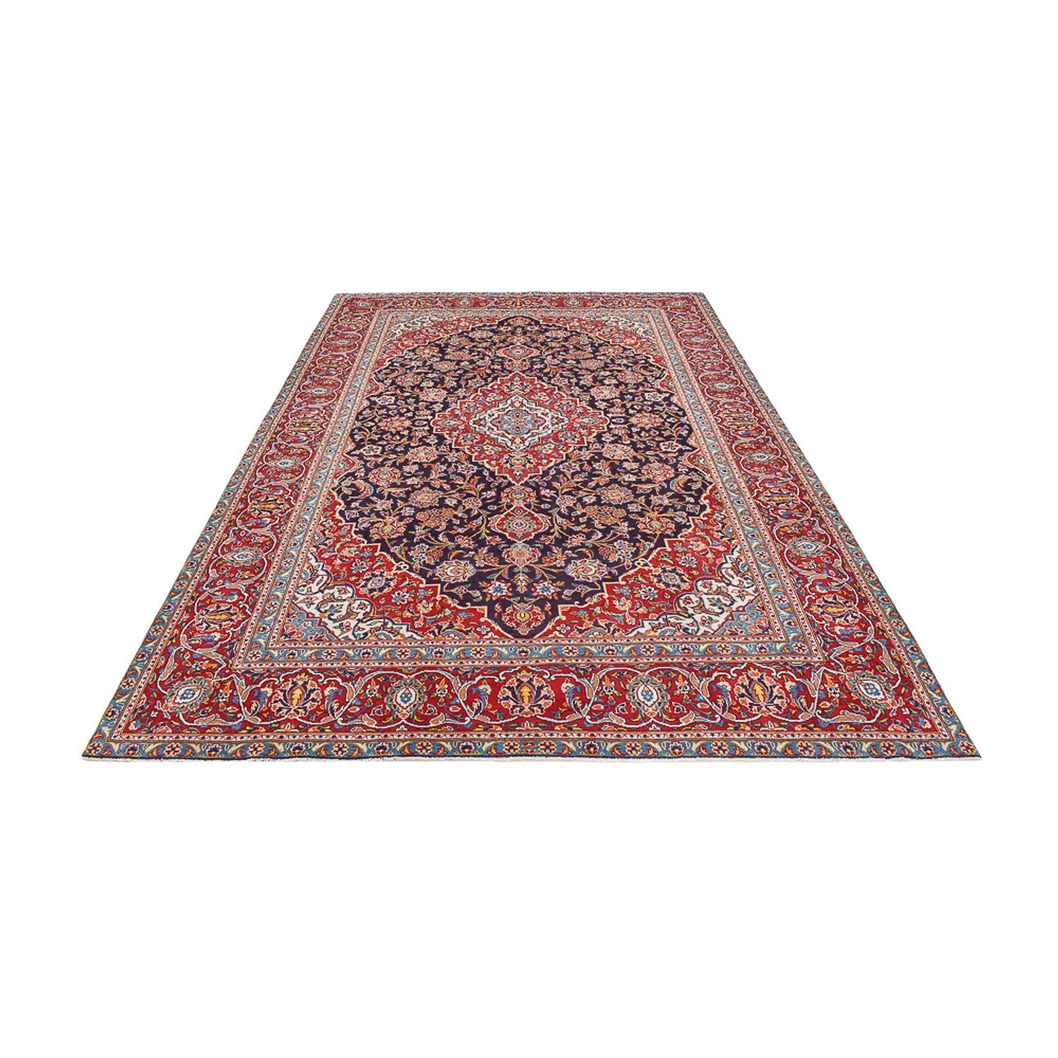 Alfombra persa - Keshan - 345 x 232 cm - rojo oscuro