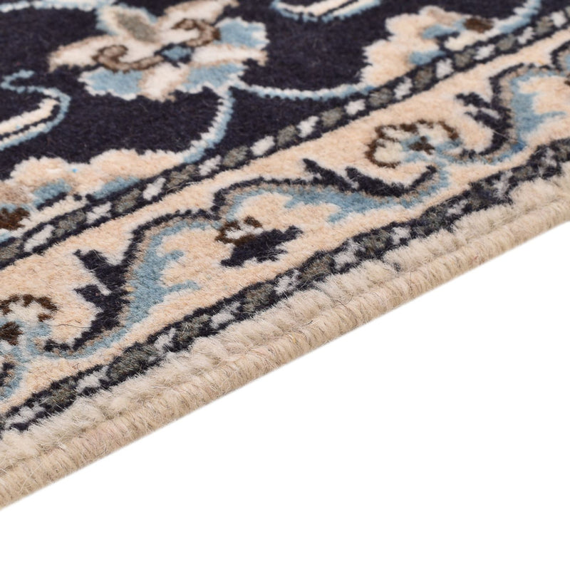 Alfombra persa - Nain - 137 x 71 cm - azul oscuro
