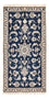 Alfombra persa - Nain - 138 x 67 cm - azul oscuro