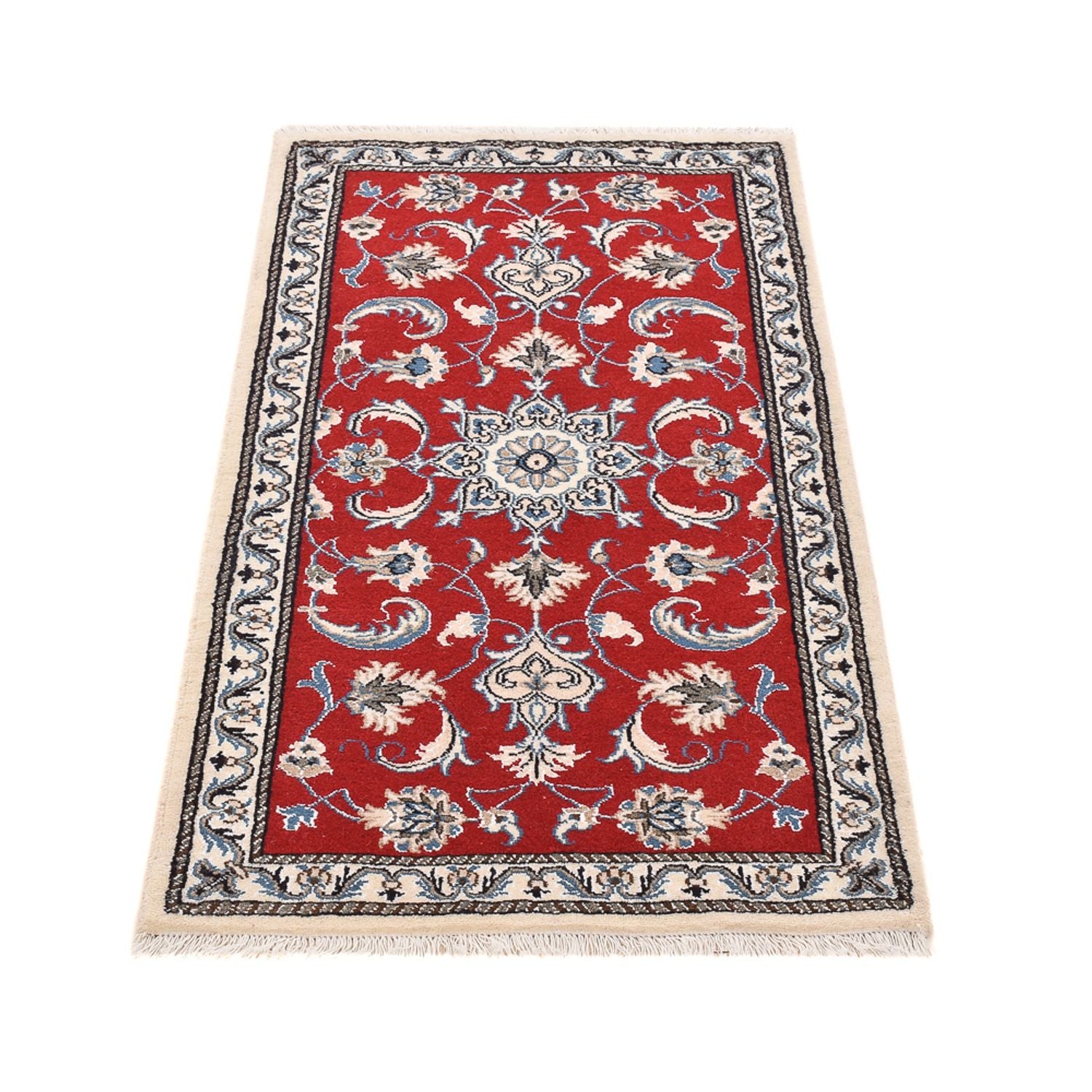 Alfombra persa - Nain - 139 x 71 cm - rojo