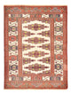 Alfombra Turkaman - 120 x 92 cm - rojo claro