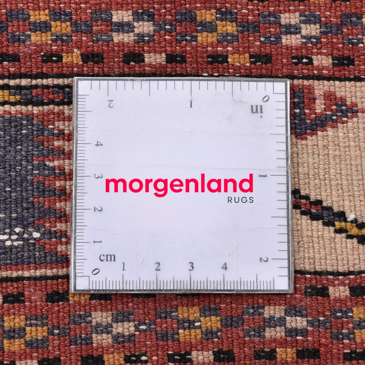 Alfombra Turkaman - 120 x 92 cm - rojo claro