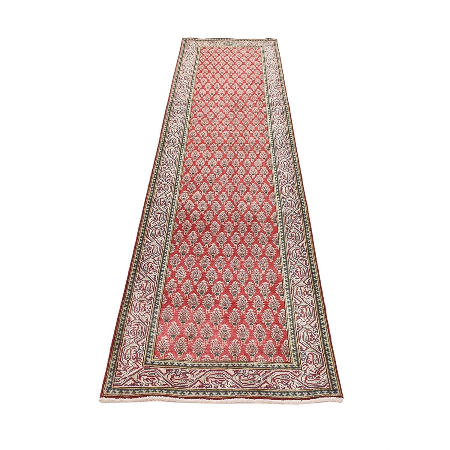 Alfombra de pasillo Alfombra persa - Tabriz - 340 x 83 cm - rojo