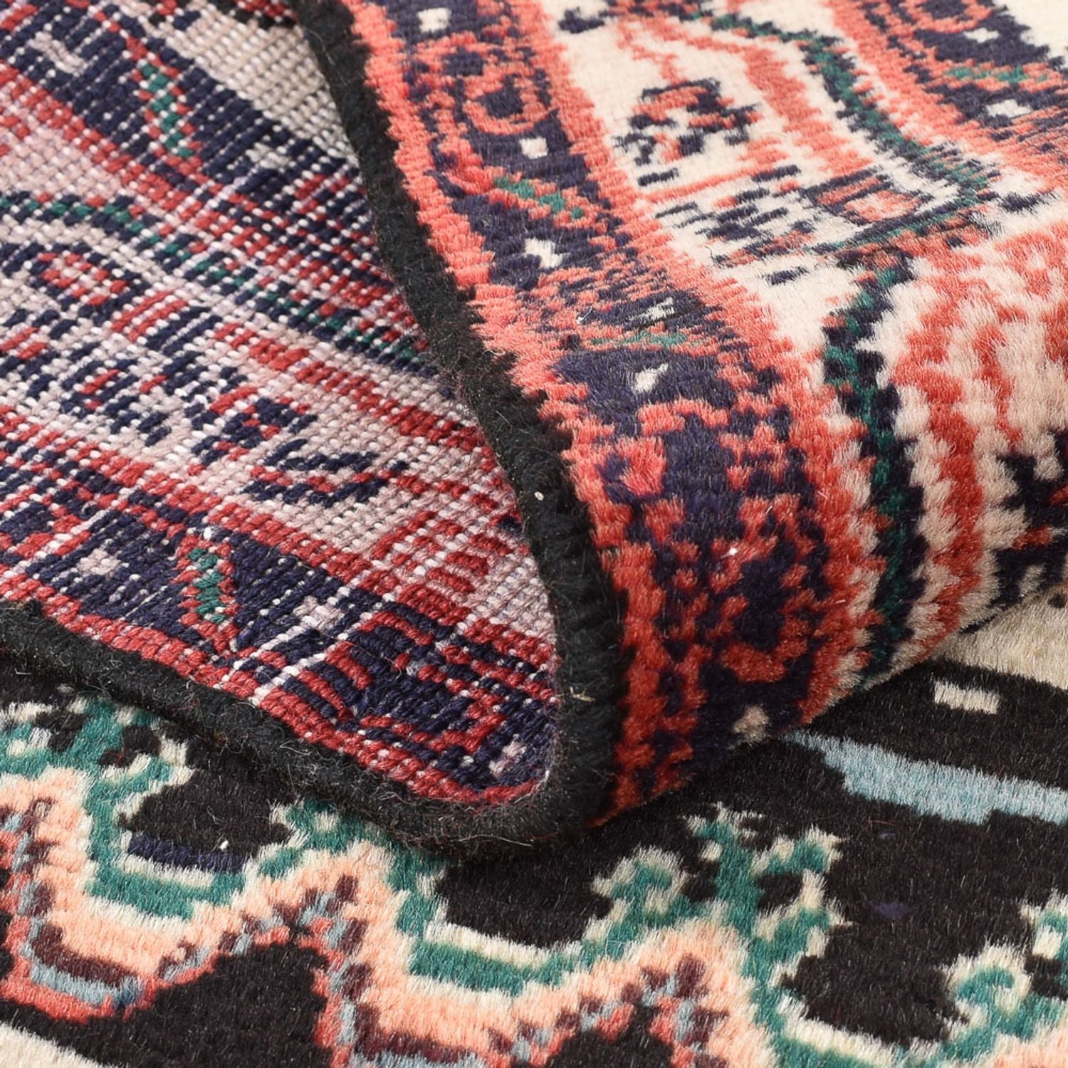 Alfombra persa - Nómada cuadrado  - 118 x 101 cm - multicolor