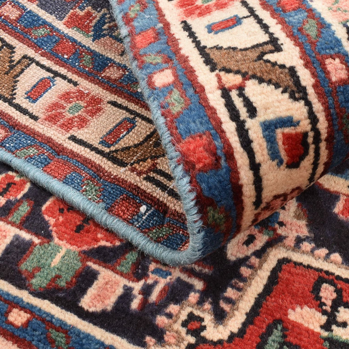 Alfombra persa - Nómada - 96 x 65 cm - azul oscuro