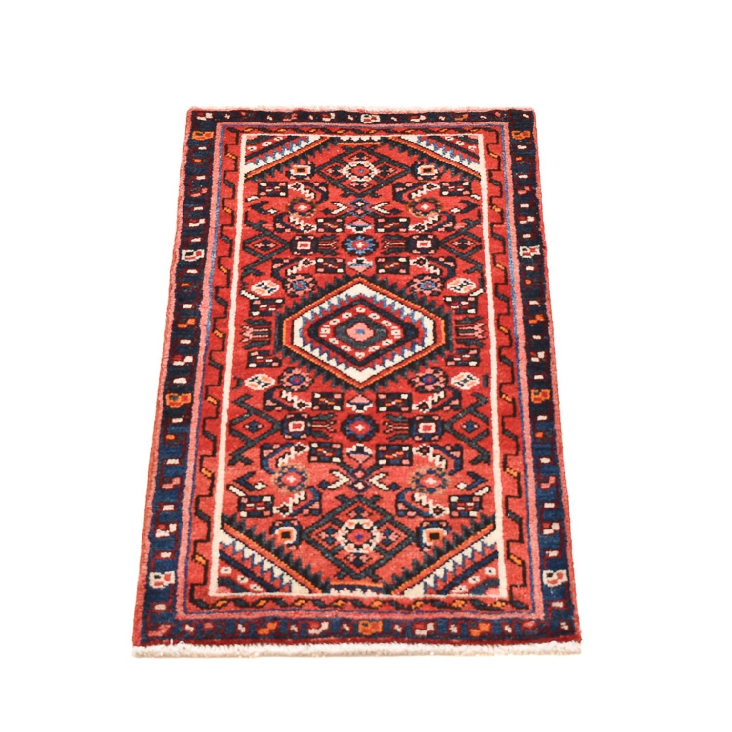 Alfombra persa - Nómada - 93 x 49 cm - rojo oscuro