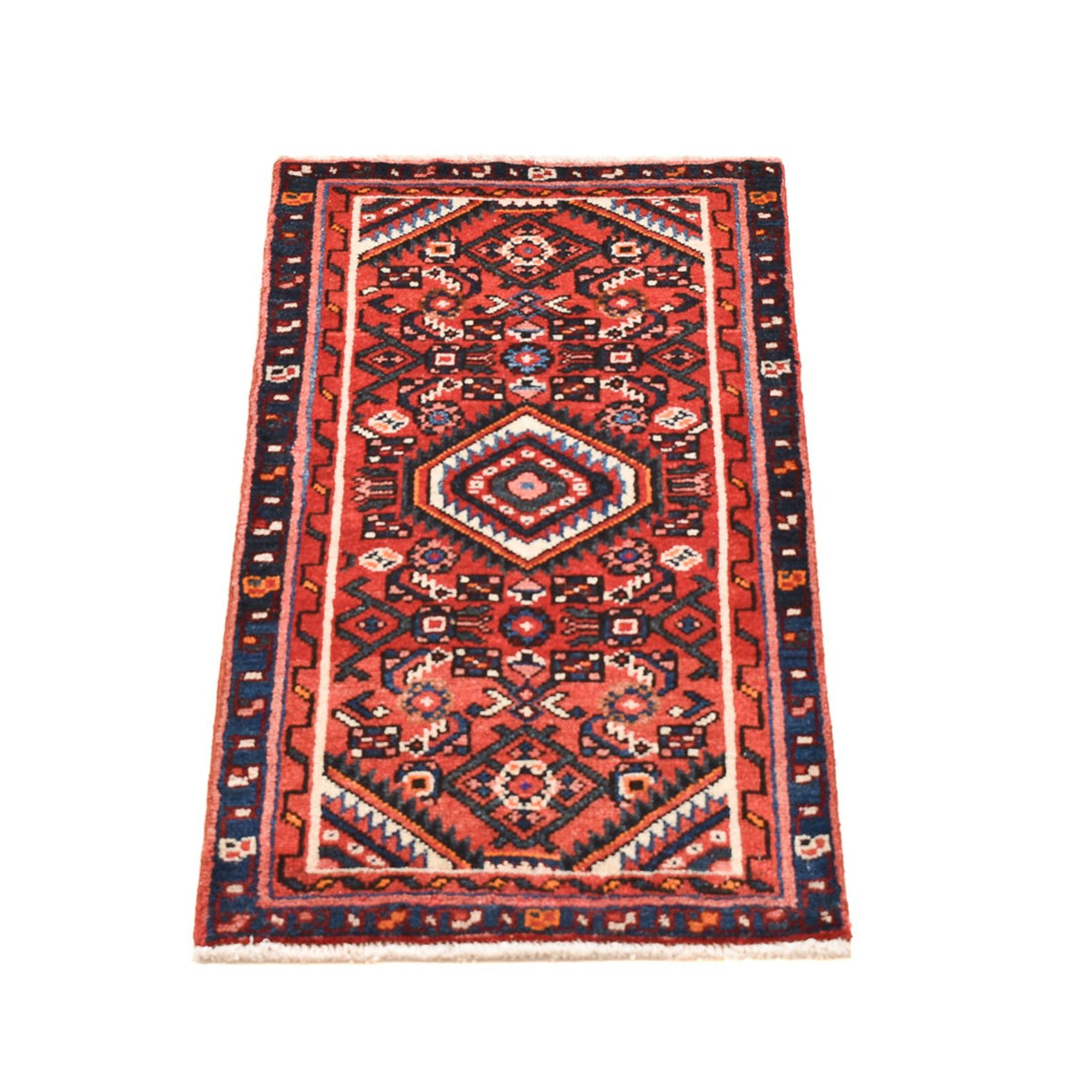 Alfombra persa - Nómada - 93 x 49 cm - rojo oscuro