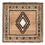 Alfombra persa - Nómada - 56 x 53 cm - beige claro