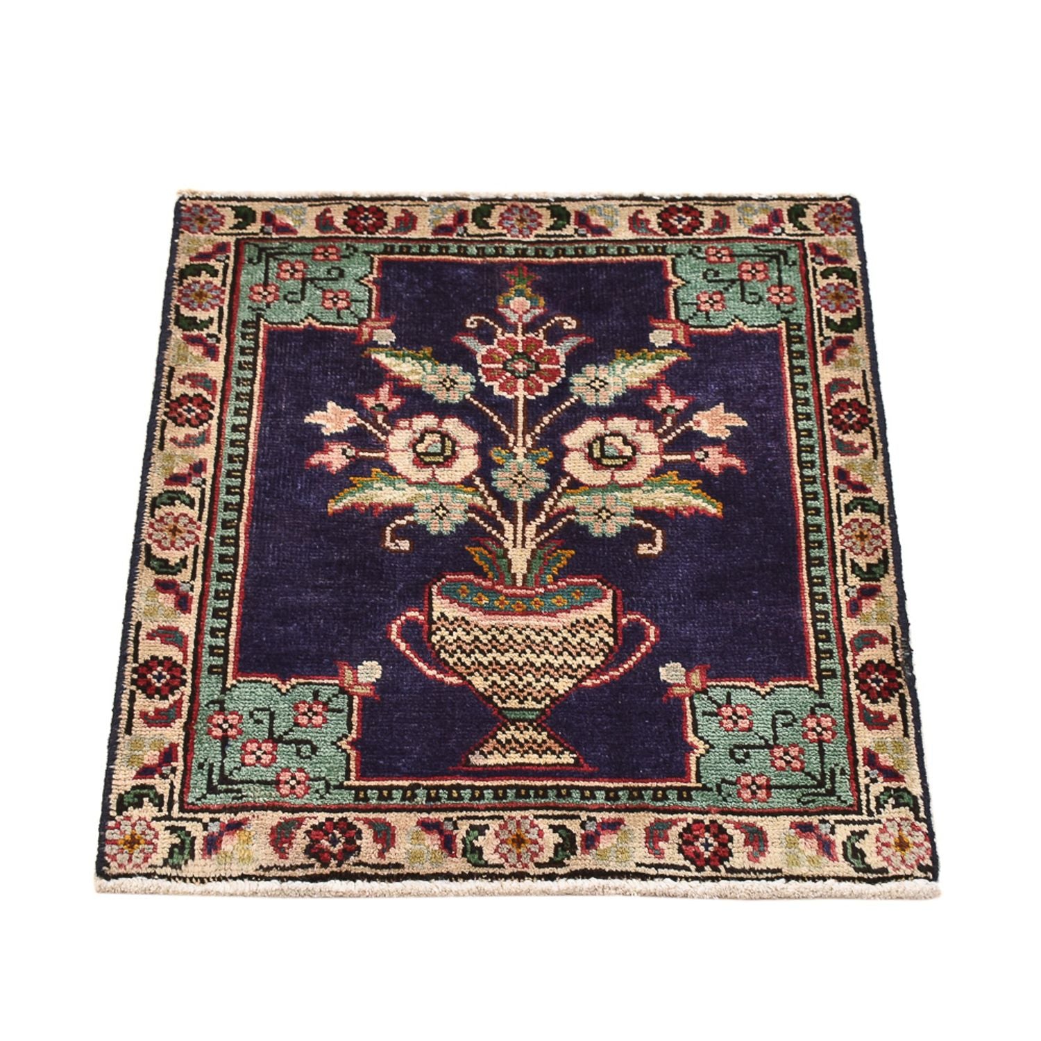 Alfombra persa - Nómada - 60 x 55 cm - multicolor