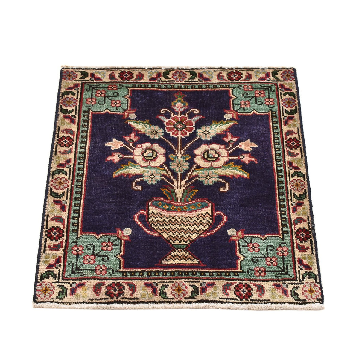 Alfombra persa - Nómada - 60 x 55 cm - multicolor