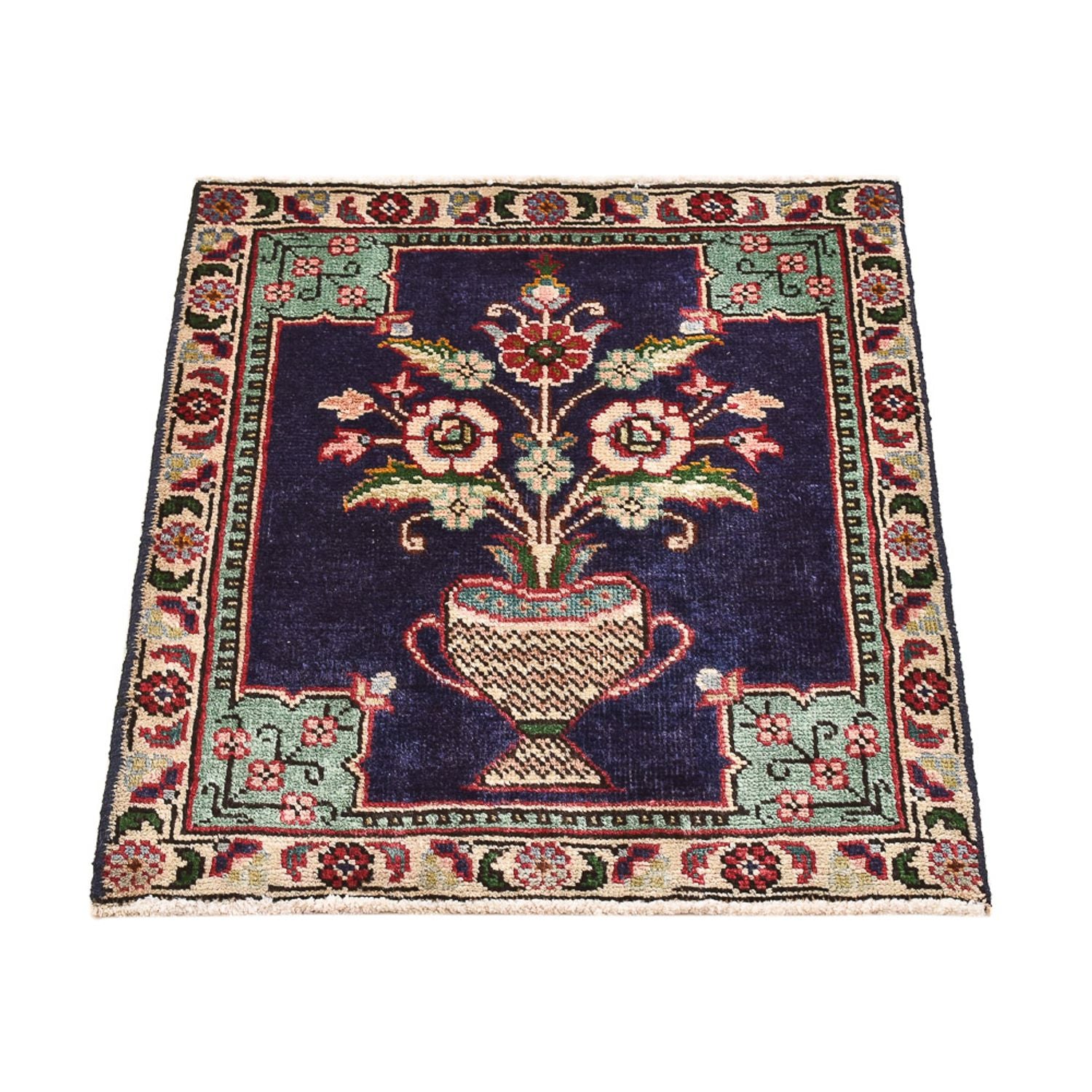 Alfombra persa - Nómada - 63 x 55 cm - multicolor