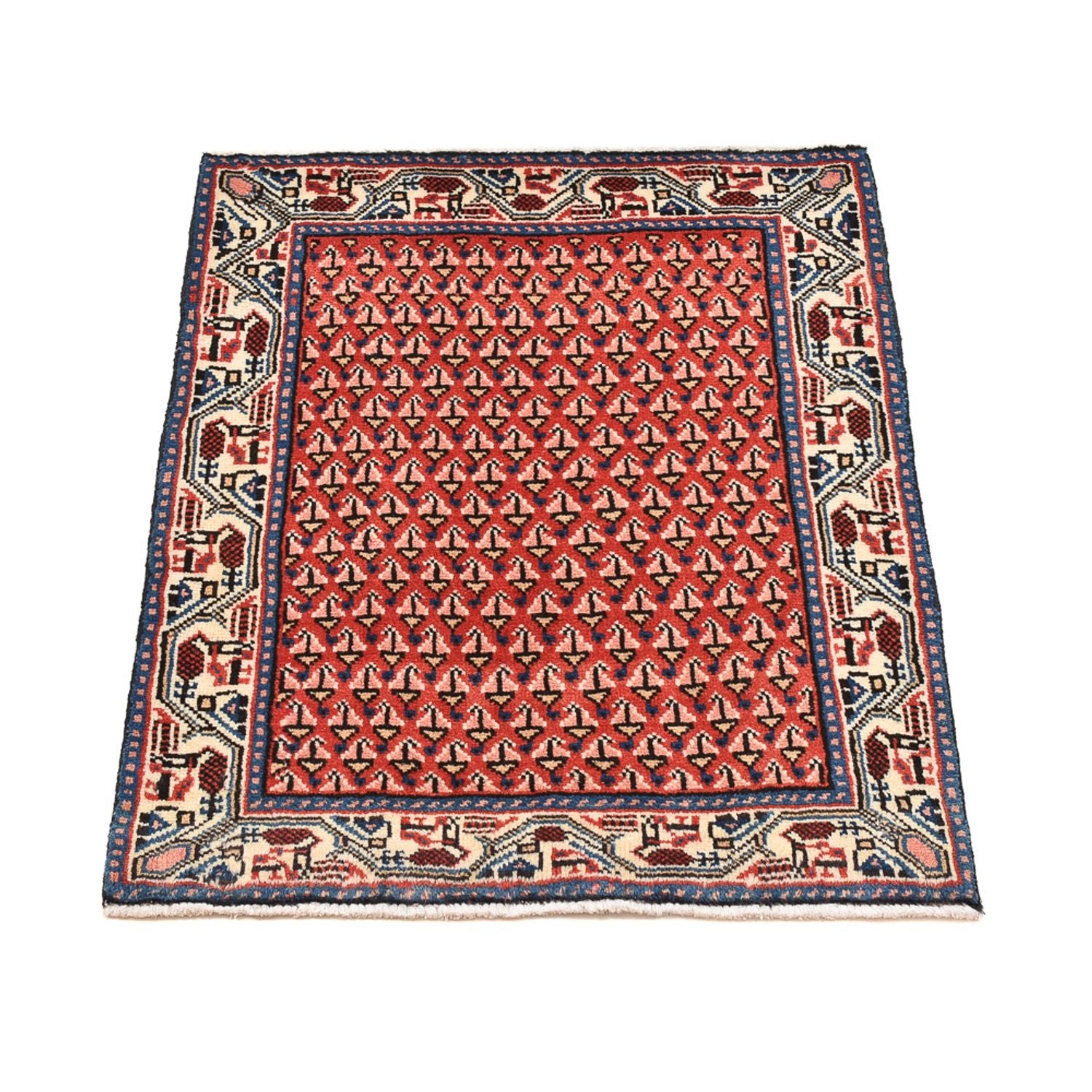 Alfombra persa - Nómada - 70 x 60 cm - rojo