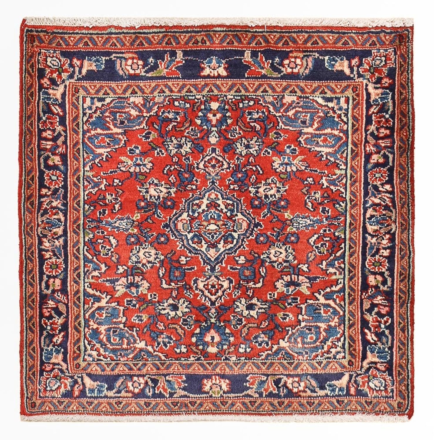Alfombra persa - Nómada cuadrado  - 67 x 67 cm - rojo