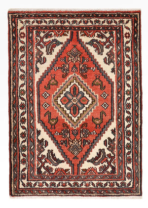 Alfombra persa - Nómada - 96 x 70 cm - rojo