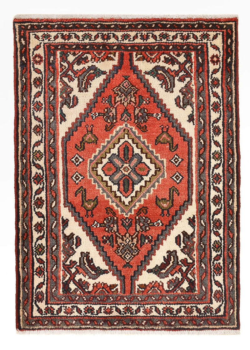 Alfombra persa - Nómada - 96 x 70 cm - rojo