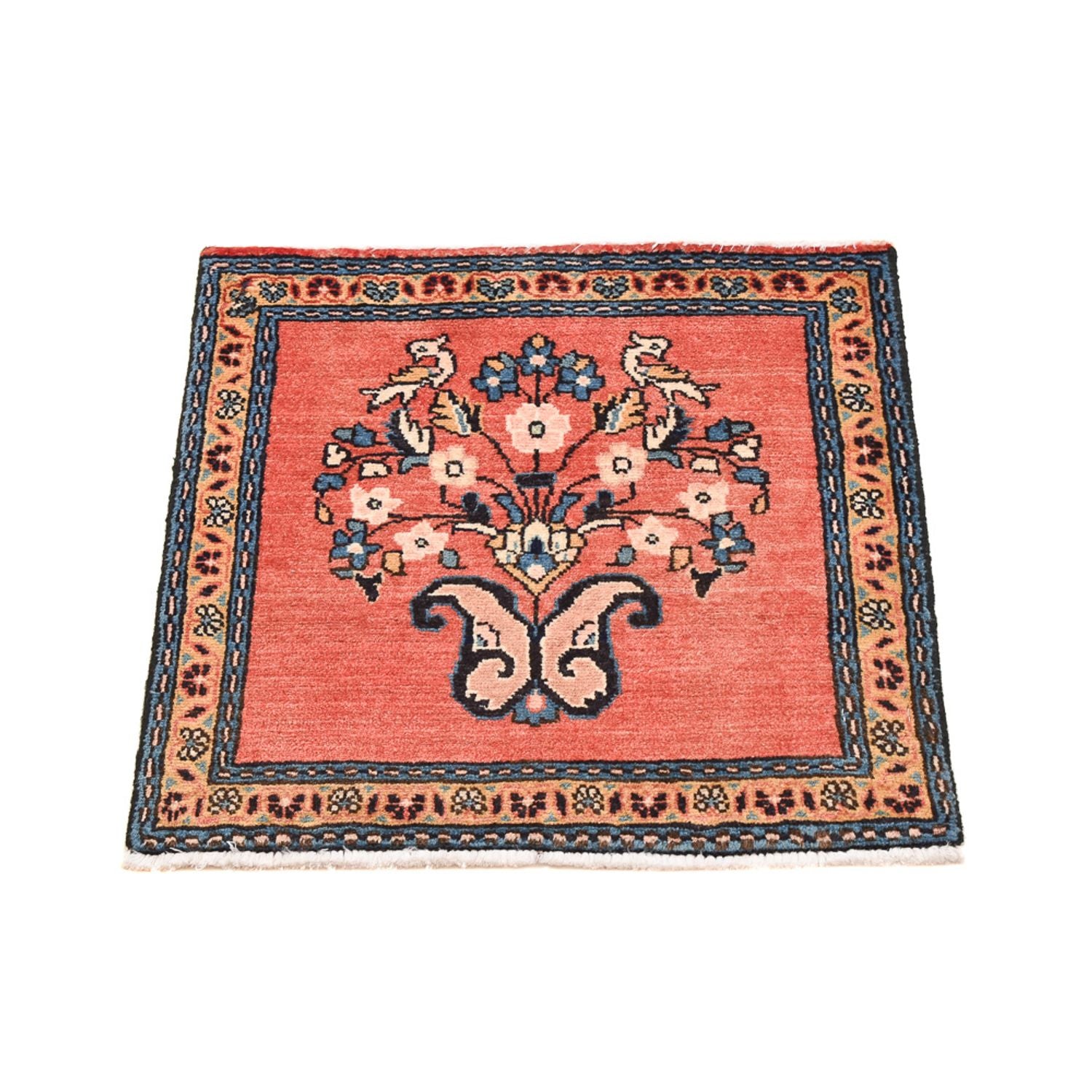 Alfombra persa - Nómada - 50 x 49 cm - rojo
