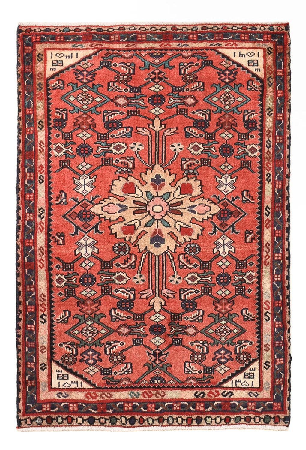 Alfombra persa - Nómada - 88 x 62 cm - rojo