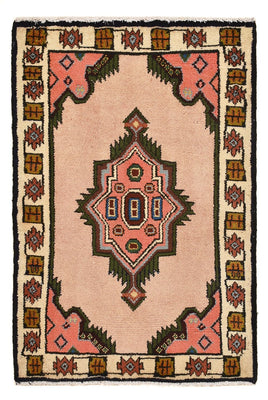 Alfombra persa - Nómada - 92 x 62 cm - rosa
