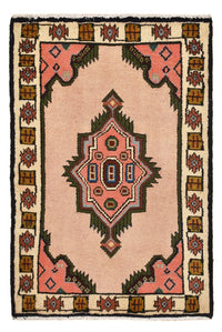 Alfombra persa - Nómada - 92 x 62 cm - rosa