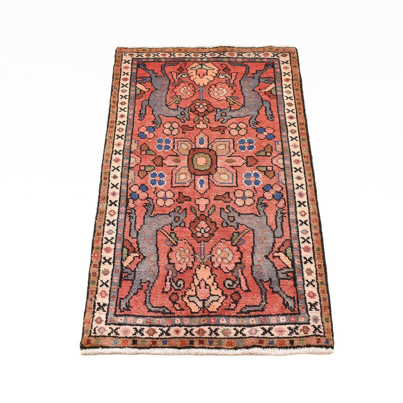 Alfombra persa - Nómada - 105 x 62 cm - rojo claro
