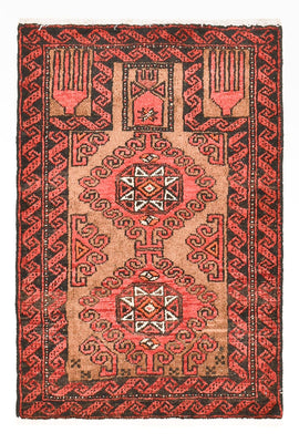 Alfombra persa - Nómada - 70 x 49 cm - rojo