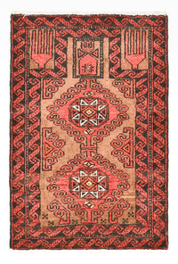 Alfombra persa - Nómada - 70 x 49 cm - rojo