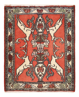 Alfombra persa - Nómada - 78 x 67 cm - rojo