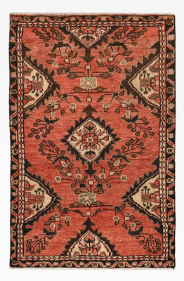 Alfombra persa - Nómada - 95 x 62 cm - rojo